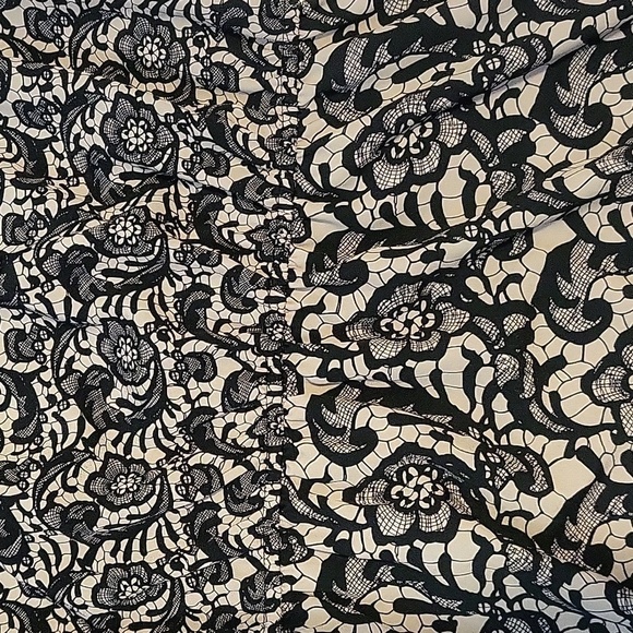 Rodarte For Target Tan/Black Lace Print Lightweight Pullover Mini Dress Size XS - Picture 4 of 12